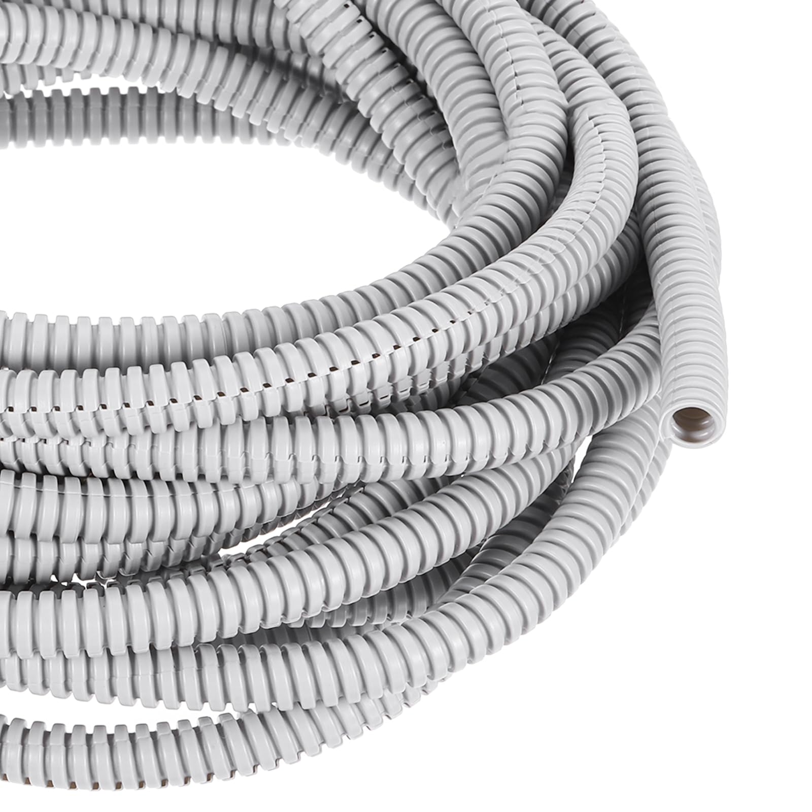 DMiotech 6m Wire Loom Split Tubing 6.5mm, Cord Protectors from Pet Flexible Conduit Cable Management for Office, Home, Garden, Gray