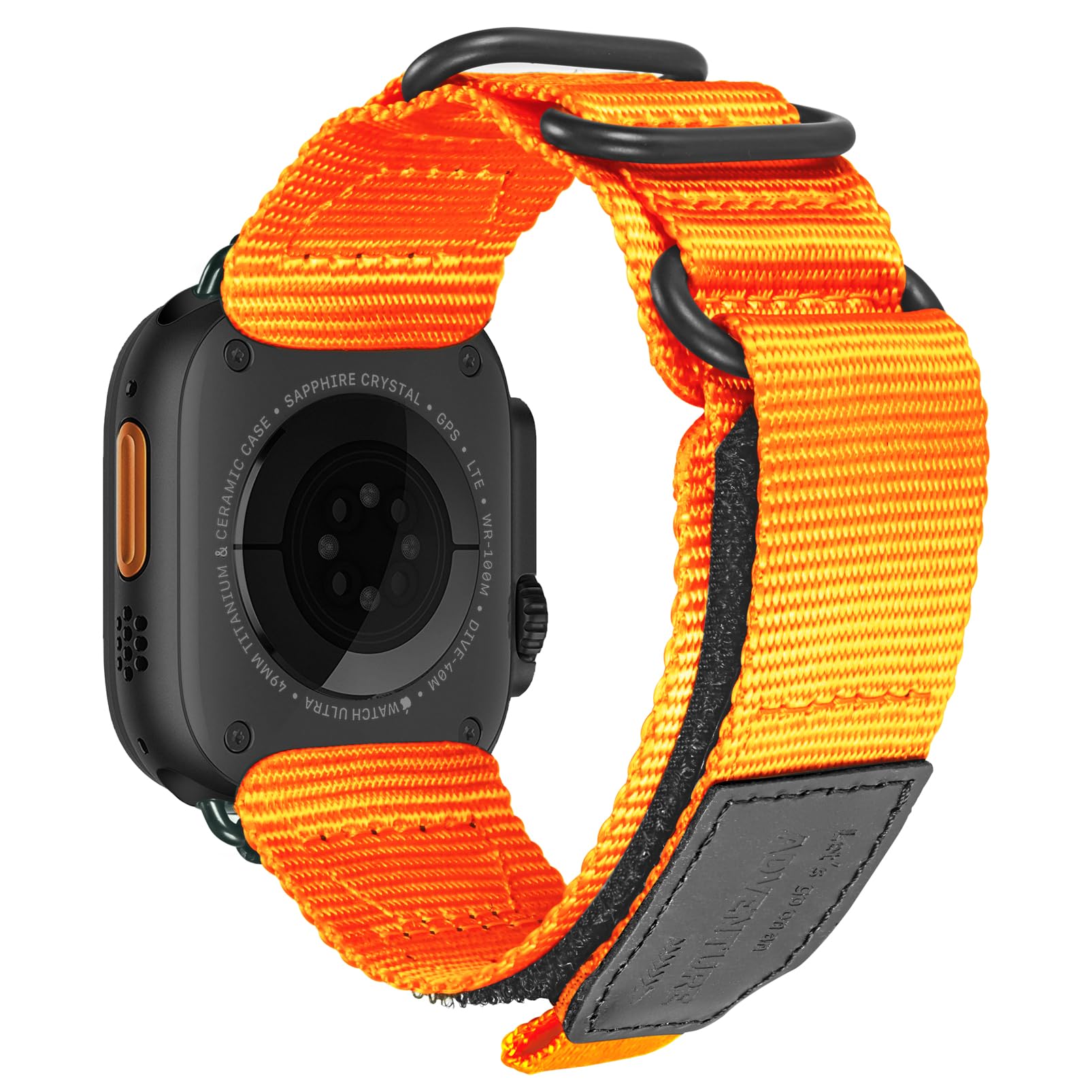 Compatible with Apple Watch Band 38/40/41/42/44/45/49/46mm,Rugged Replacement Nylon Strap With Three Buckle Loop Design For iWatch Ultra 3/2/1, Series 11/10/9/8/7/6/5/4/3/2/1, SE 3/2/1