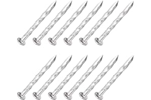METALLIXITY Fence Deck Nails (32mmx2mm) 150Pcs, 304 Stainless Steel Spiral Shank Deck Nail - for House Repairing, Wall, Floor