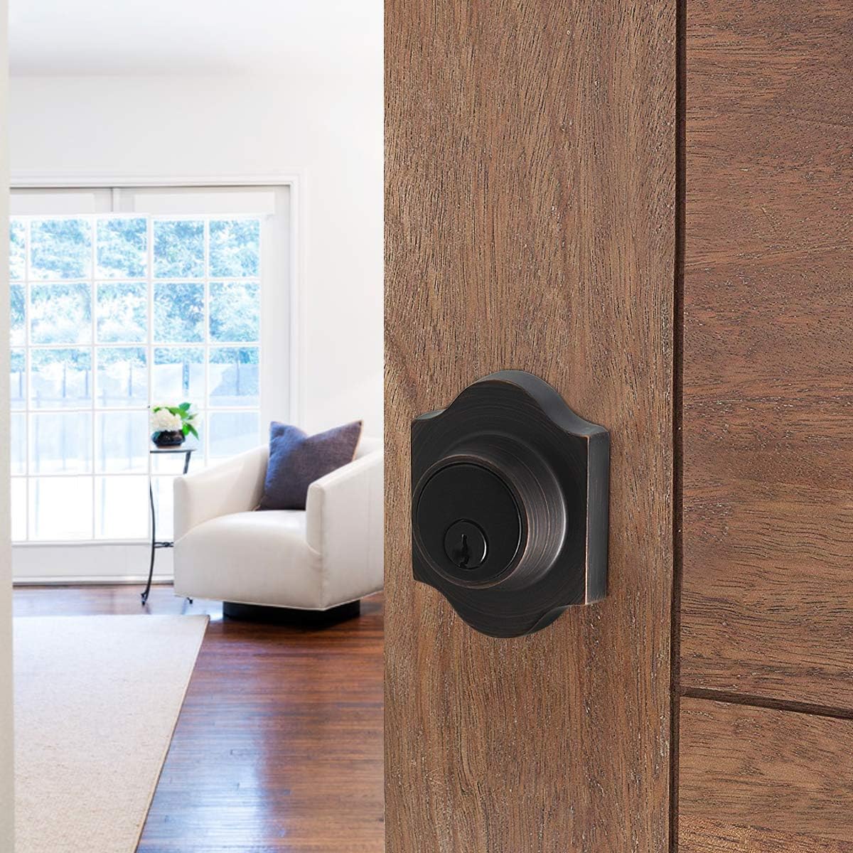 3 Pack Vintage Deadbolt Security Door Lock with Key Single Cylinder