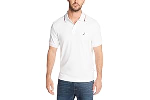 Nautica Men's Classic Fit Short Sleeve Dual Tipped Collar Polo Shirt
