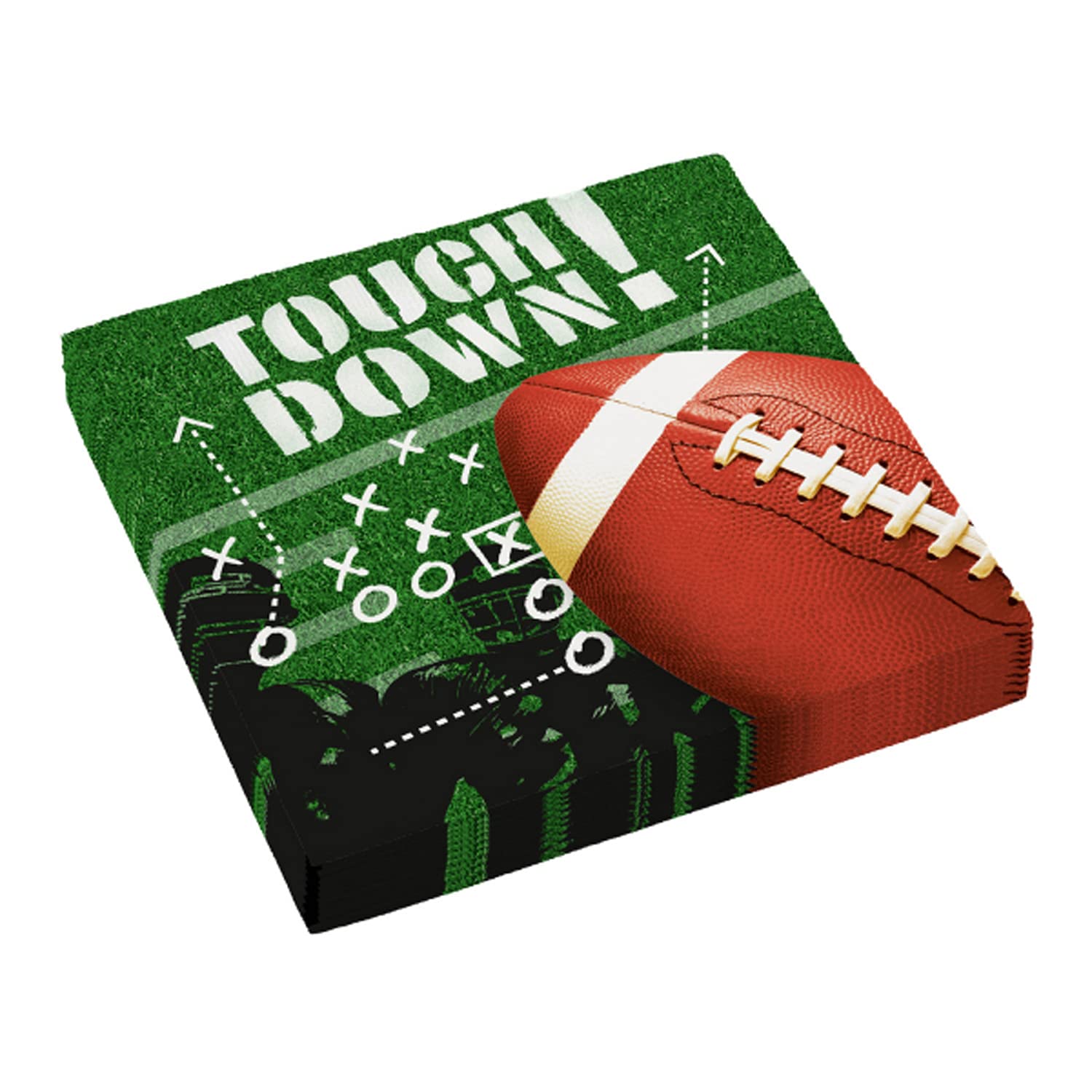 Amscan 9912279 - Napkins Touchdown 16 Pieces 33 x 33 cm Paper Football Theme Party Table Decoration Medium