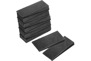 uxcell Furniture Levelers, 12 Pcs Furniture Wedges, Black Plastic Wedges Shims, Firm and Non-Slip for Uneven Table, Dresser L