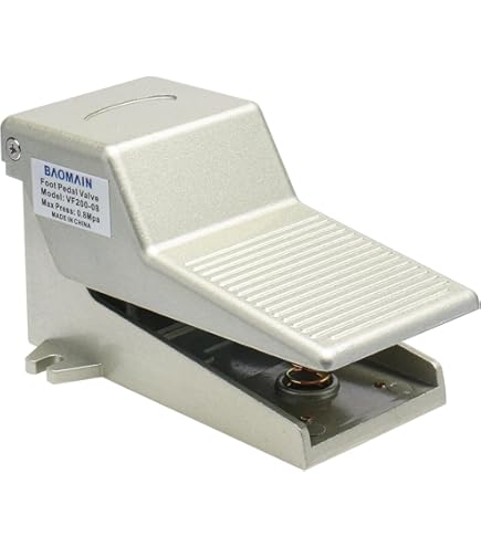 4 Channel Pneumatic Foot Valve - 1/4" NPT Air Control Pedal With Anti-Slip