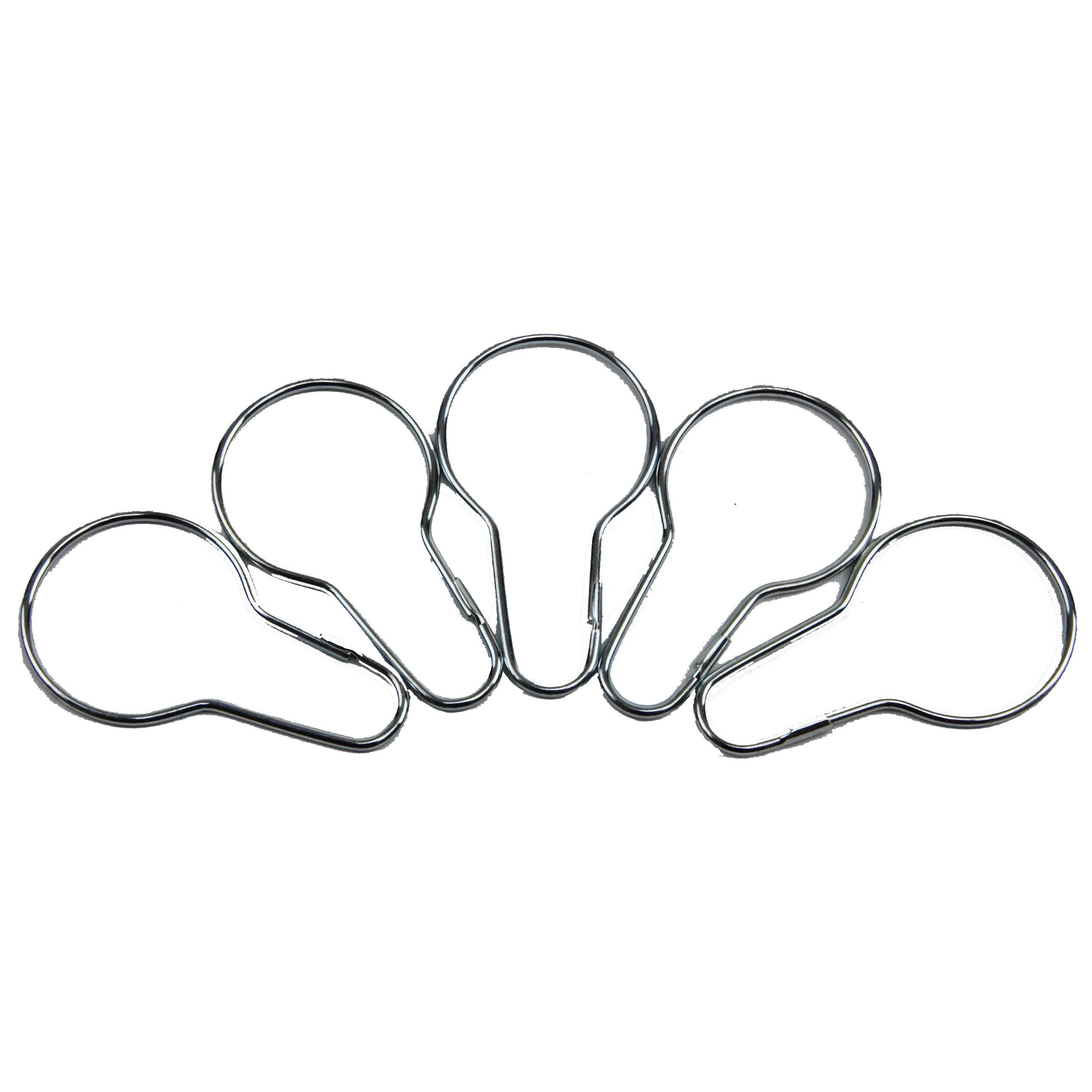 Rod Desyne Heavy Duty Shower Curtain Rings in Polished Chrome, Set of 12