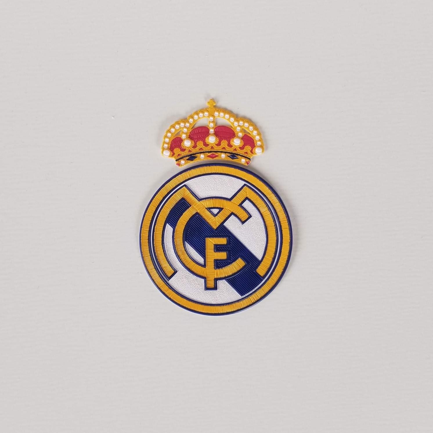 2 Piece Real Madrid Logo Badge Iron on Football Patch Bale Benzema Hazard