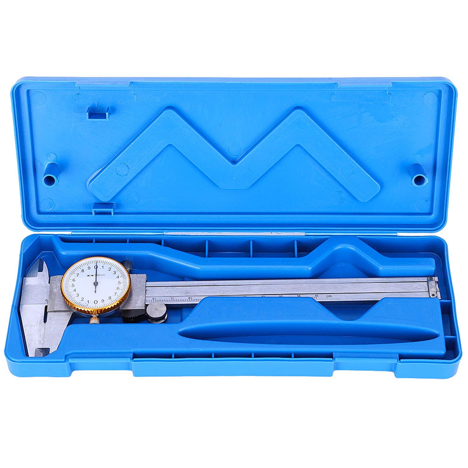 Caliper, 0-150mm/0.02mm mm/inch Vernier Caliper Shock-Proof Precision Micrometer Metric Gauge Measuring Tool with Gauge