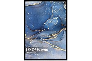 Fxojyvo 17x24 Picture Frame, Black Frame for 17 x 24 Inch Picture Poster Photo, Light Weight and High Transparent 17 by 24 Frame for Wall - 1 Pack/Black/17 x24