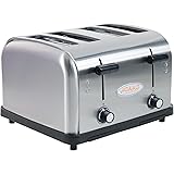 CLIVIA Toaster 4 Slice, Electric Toaster with 6 Browning Levels Extra Wide Slots Pop-Up Hamburger Bread Commercial Toaster wi