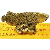 Fengshui Wealth Arowana Fish Lucky Fish Statue Figurine Decoration+wealth Amulet D1014