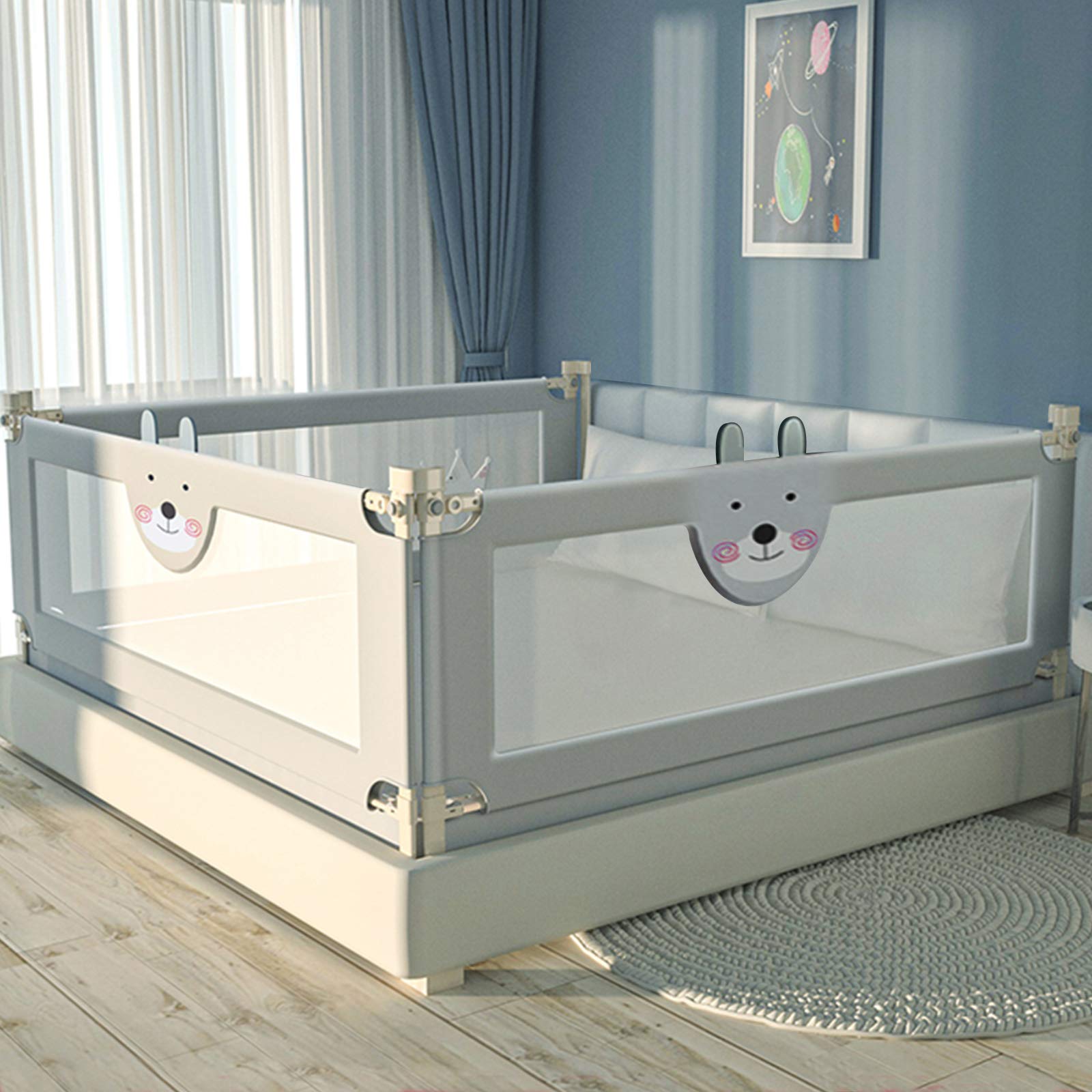 Buy RDHOME 47" Bed Rails for Toddlers Vertical Lifting Bed Guardrail