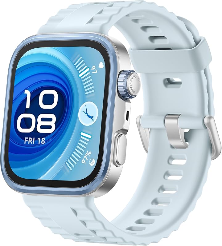 Relógio inteligente FIT 4 Pro, Safira e Cristal de Titânio, Brilho Máximo de 3.000 nits, Pagamento por NFC, GPS Dual-Band, ECG, Desportos ao Ar Livre de Alto Desempenho, Azul