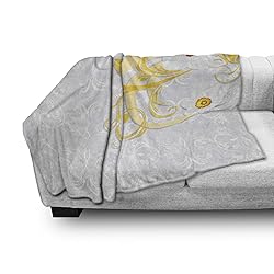 Ambesonne Daffodil Soft Flannel Fleece Throw