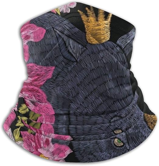 Colorful Floral Pattern with Fantasy Rhinoceros Fleece ...
