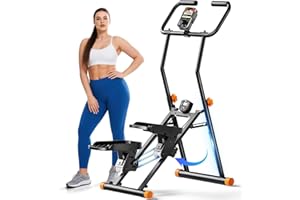 Stair Stepper for Home Gym, 350lbs Vertical Climber Machine with LCD Display, Non-Slip Pedals & 350lb Capacity Compact Foldin