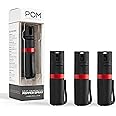 POM Pepper Spray Pocket Clip, Quick Flip Top Safety, Maximum Strength OC Formula with UV Marking Dye, Safe Compact and Tactical Design for Everyday Carry, 25 Bursts, 10 ft Range, 0.5 fl oz