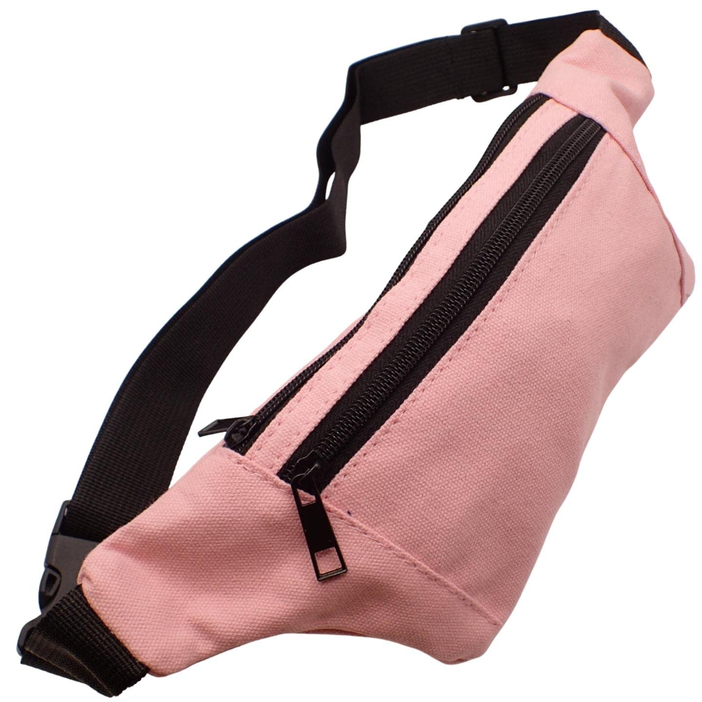 Topkids Accessories Bum Bags Bumbag Bumbags Waist Pack Fanny Pack Festival Bum Bag Running Belt Hiking Bag Walking Bum Bag for Adults, Men, Women, Ladies (Canvas Pink)