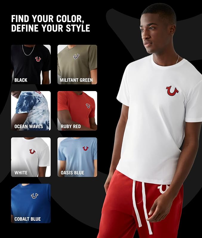 Buddha Logo Short Sleeve Tee, T-Shirt Homme, White, Large