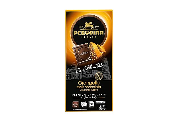 PERUGINA, DARK CHOCOLATE ORANGELLO BAR, 3 OZ