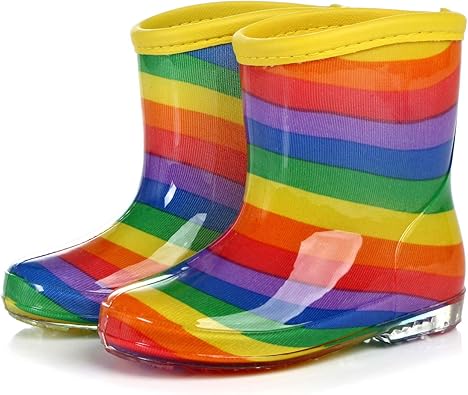 rainbow rain boots toddler