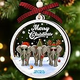 Wood & Acrylic Elephant Ornament for Christmas Tree, Elephant Lovers & Equestrian Decor