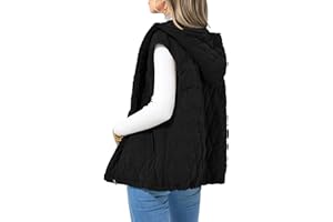 PRETTYGARDEN Women's 2025 Fall Spring Vest Casual Sleeveless Hooded Zip Up Jacket Trendy Winter Coat Outerwear