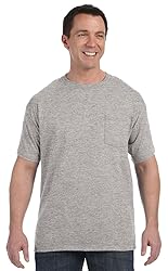 Hanes TAGLESS® Pocket T-Shirt