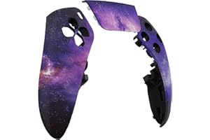 eXtremeRate Left Right Front Housing Shell with Touchpad Compatible with ps5 Edge Controller, Nebula Galaxy DIY Replacement F
