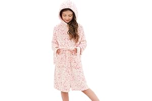 Doctor Unicorn Soft Hooded Rainbow Bathrobe Sleepwear for Girls