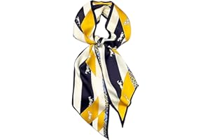 kcctoo 59" Mulberry Silk Like Head Scarf Women's Fashion Square Neck Satin Scarfs for Bag Hair Scarves Gift 59 * 5.9”
