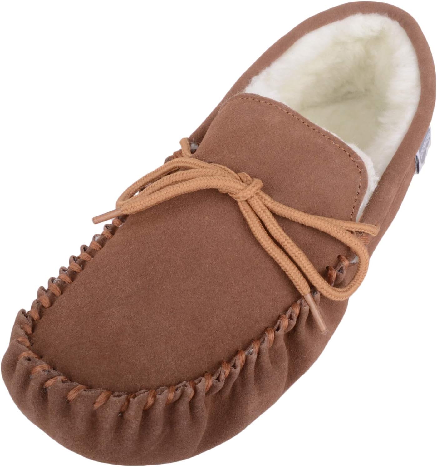 Sponsored Ad – Womens Lambswool Moccasin Slippers with Suede Sole