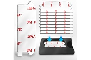 VOLPORT 8PCS Sticky Adhesive Replacement for Pops Wallet Plus & Wallet Base, Very High Bond Stickiness 3M VHB Double Sided Pads for Socket Wallet+ Case Back, Sticker Strip Tapes for Cell Phone Card Holder