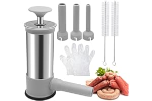 Saihisday Household Sausage Stuffer, Homemade Sausage-Maker Tool Sausage Stuffer Machine Stainless Steel Vertical Homemade Sa