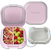 Bentgo Chill Mini Leak-Proof Lunch Box – Built-In Ice Pack Keeps Food Cold, 2.7-Cup Capacity for Snacks or a Sandwich, 3 or 4 Compartments, PFAS & BPA-Free, Ideal for Adults & Kids 3+ (Lilac Mist)