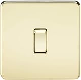 Knightsbridge SF2000PB Screwless 1 Gang 2 Way Switch 230V 10A Polished Brass view 4