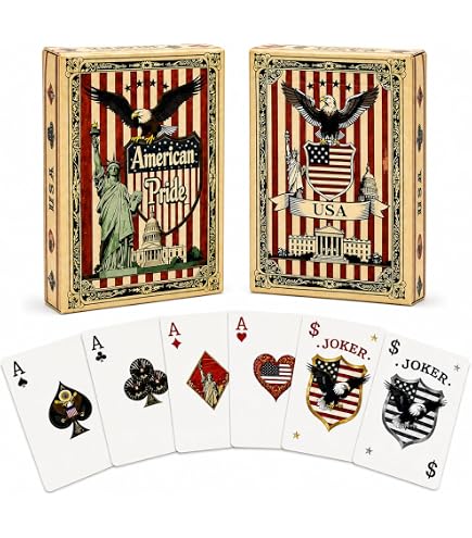 Amazon.com: Bicycle American Flag Poker Size Standard Index