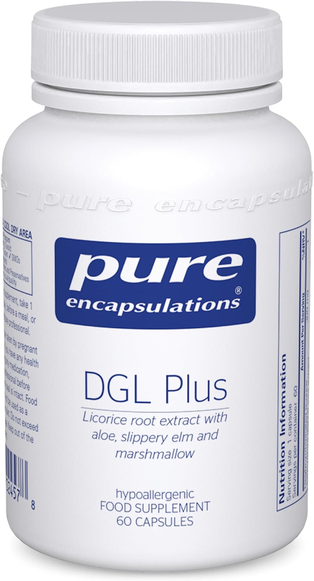 Pure Encapsulations DGL Plus Licorice Root Extract 60 Capsules