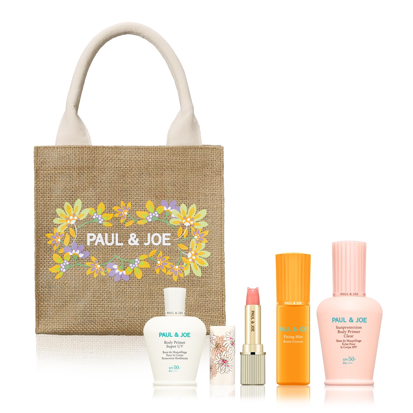 PAUL & JOE Sun Protection Set, Summer Sun Care Kit, with Original Jute Bag