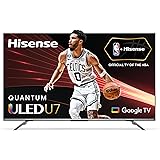 Hisense ULED Premium U7H QLED Series 65-inch Class Quantum Dot Google 4K Smart TV (65U7H, 2022 Model), Black