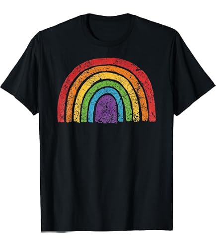 Amazon.com: 70s Vintage Cool Sunshine Retro Summer Rainbow T-Shirt