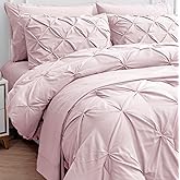 LANE LINEN Queen Comforter Set – 7 Piece Ultra Soft Microfiber Bed in a Bag - All Season Bedding with Comforter, Sheets, Pillowcases & Shams - Super-Soft, Warm & Easy-Care Queen Bed Set – Sepia Rose | Soft sleep surface, Warm breathable, Seasonal light use, Easy care microfiber, Cozy nightly feel