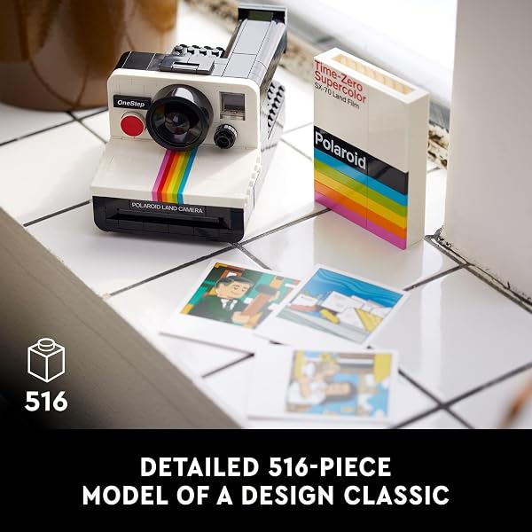 LEGO IDEAS POLAROID ONESTEP SX-70 BUILDING SET FOR ADULTS – VINTAGE POLAROID MODEL DIY CRAFT KIT, AGES 18+ – GIFT FOR BIRTHDAYS – 21345