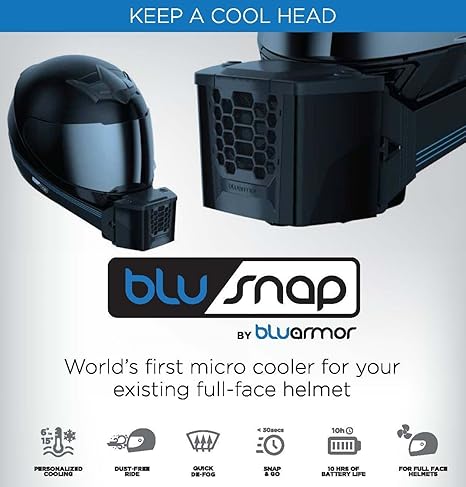 Amazon Blu スナップヘルメットクーラー ヘルメットパーツ アクセサリ 車 バイク