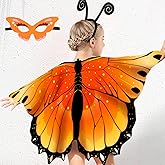 iROLEWIN Rainbow Fairy Butterfly-Wings-Costume for Toddler Kids Girls Dress-up Cape Mask Headband Boys Christmas Gifts Toys