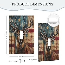 Xuejiaku Light Switch Cover Plate Rustic Elk Deer