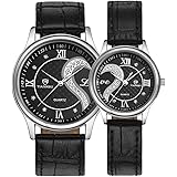 Valentine's Romantic His and Hers Quartz Analog Wrist Watches Gifts Set for Lovers Set of 2