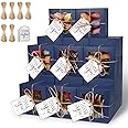 KPOSIYA 60 Pcs Blue Bakery Boxes with Window Individual Cupcake Boxes 4x4x2.5 Inches Cookie Boxes Kraft Paper Blue Gift Box for Pastries, Cookies, Pie, Donuts, Macaroon