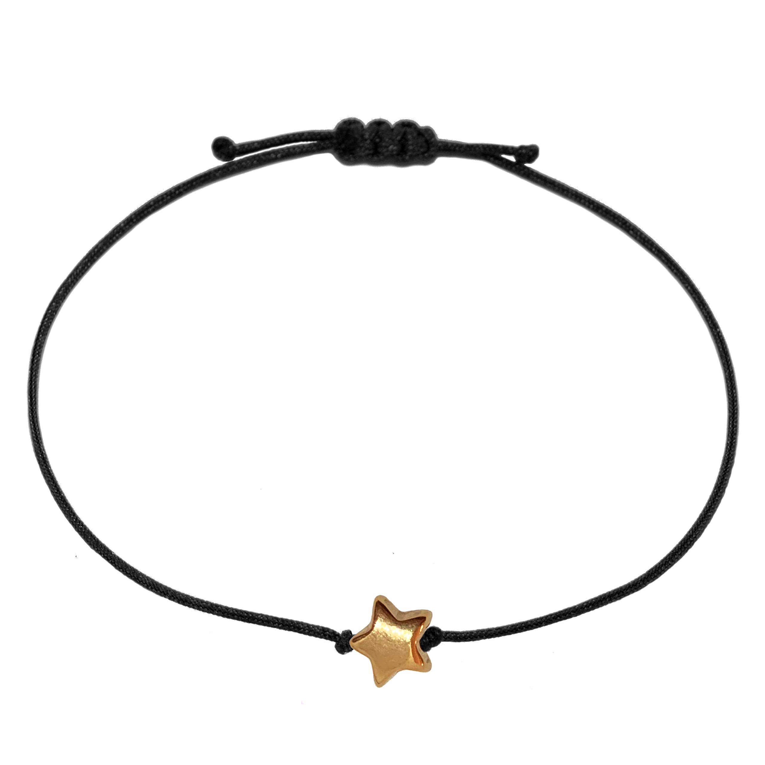 Selfmade Jewelry ® Star Bracelet/Lucky Charm Bracelet with Stars Ladies Girls Women Handmade, Macrame ribbon