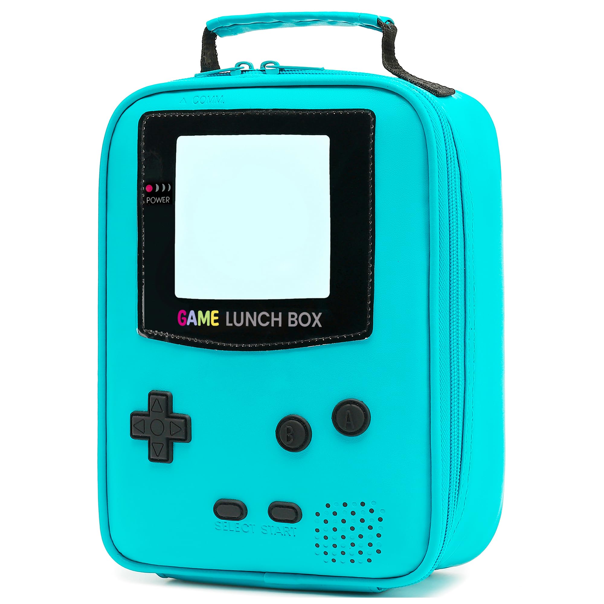 Beaulyn Boys Lunch Box,Game Lunch Bag for School Kids,Leather Insulated Gameboy Lunchbox,Reusable Snack Boxes Meal Prep Bag for School Kids Boy Teen