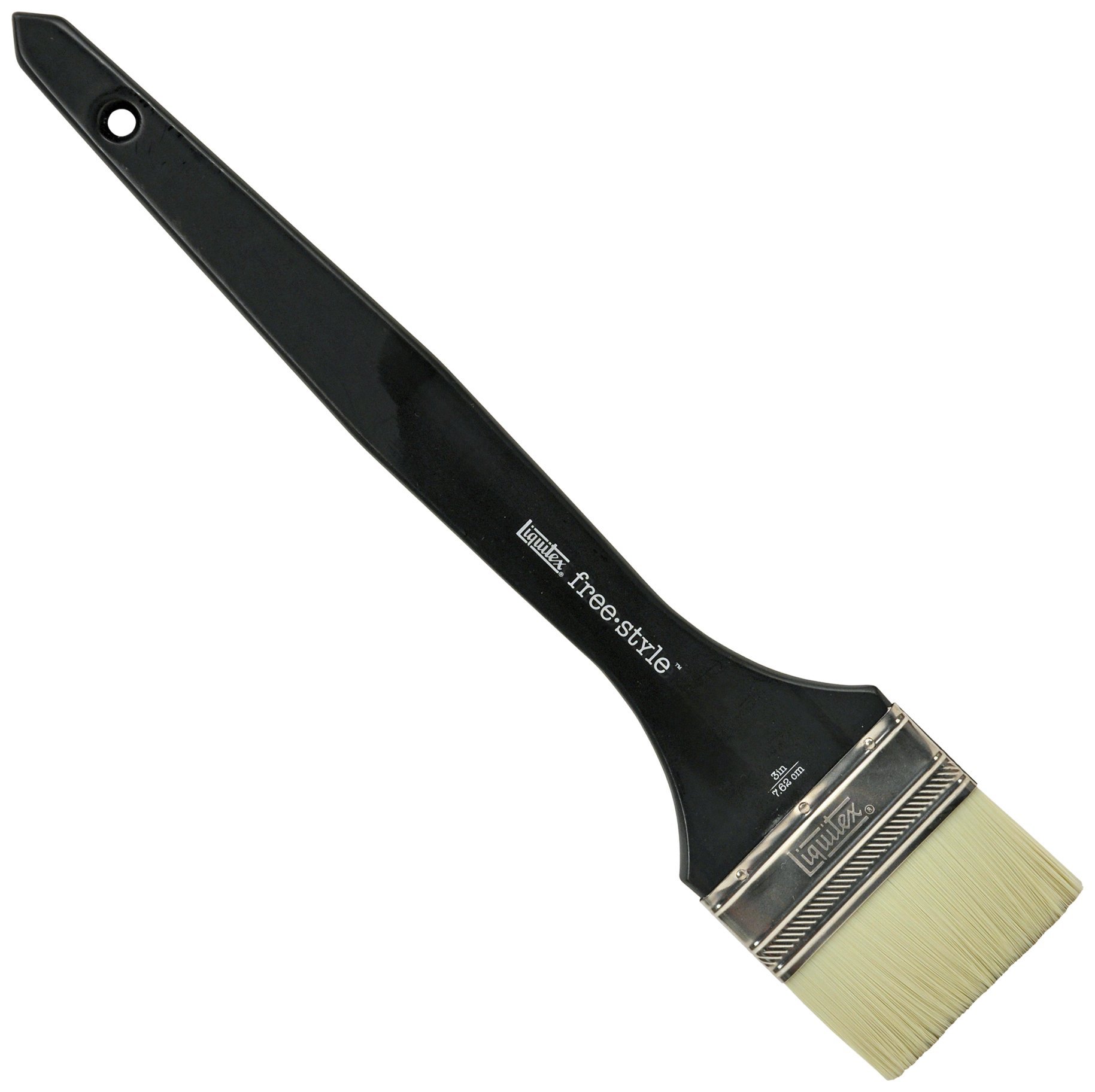 Liquitex Professional Freestyle Large Scale Brush, Broad Flat/Varnish 3-inch, Long Handle,Black